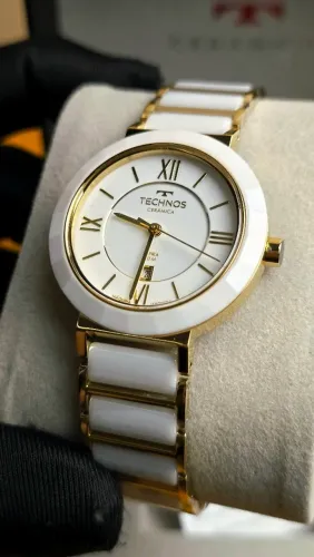 Relógio Technos Cerâmica 34mm branco