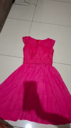 Vestido rosa rodado