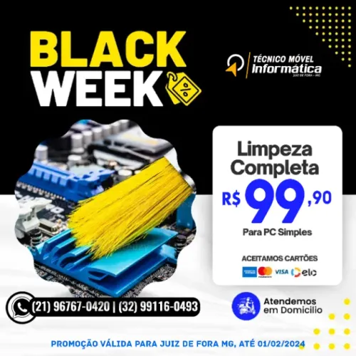 Limpeza interna de computadores e notebooks