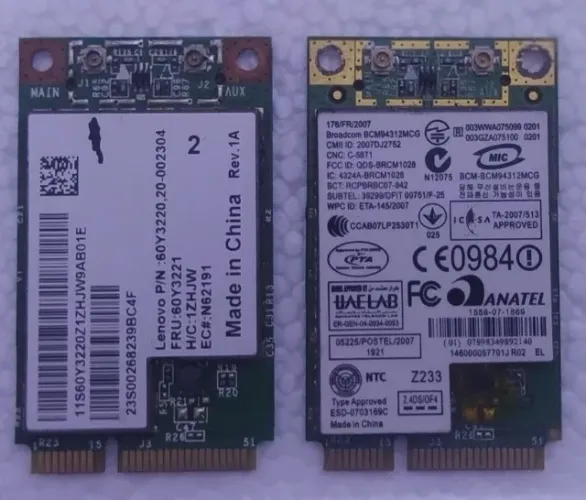 Placa Pci Wireless Wifi Bcm94312mcg 