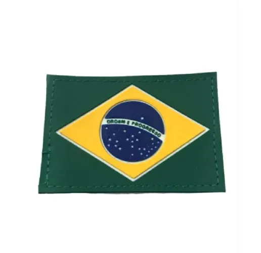 Patch Bandeira do Brasil 3D com Velcro - Alta Qualidade