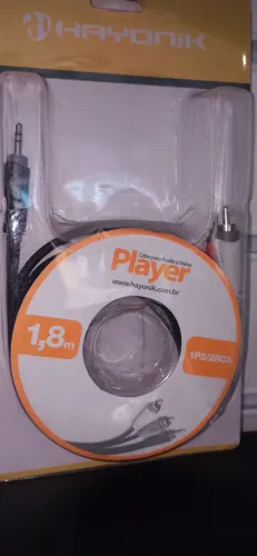 Cabo para áudio e vídeo 1P2/2RCA