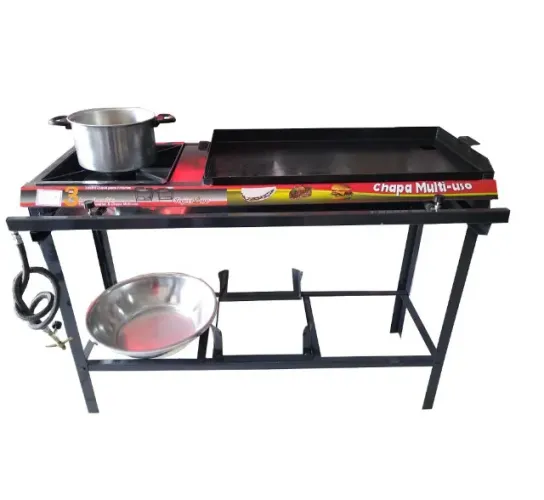 Fogão Chapa 70cm Euro 3 em 1 Alta Pressão