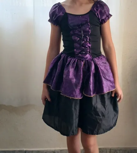 Fantasia bruxinha tam 7/8/9 Halloween 