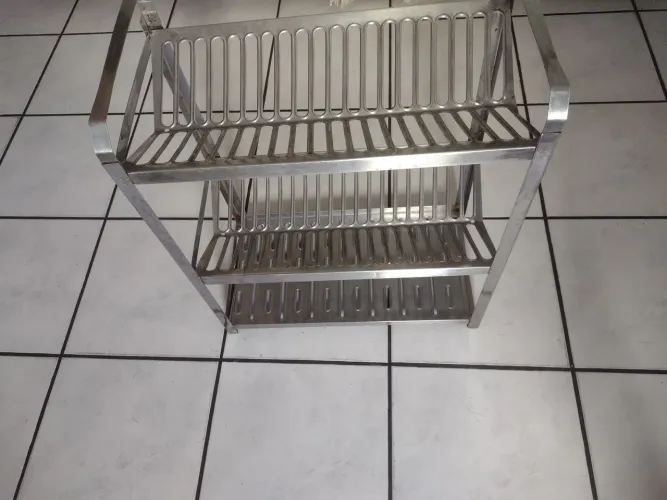 Escorredor de pratos inox triplo 