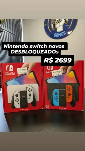 Nintendo switch oled novo desbloqueado