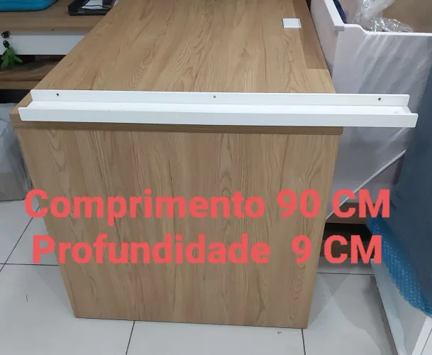 Prateleira Branca para livros e quadros90cm