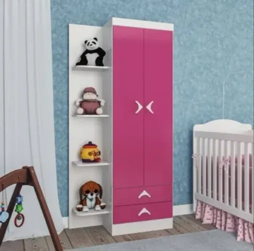 Guarda Roupa Infantil 2 Portas 2 Gavetas DIVIDIMOS EM ATÉ 10X SEM JUROS