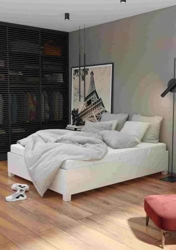 Cama Casal Clara Branco.Branco Carioca SR