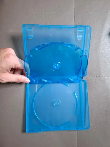 Semi Novo Estojo Dvd Bluray Azul 2 Unidades De 3 Discos Cada