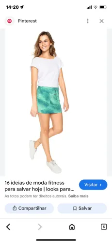 Short saia tam M estampa verde da Vestem