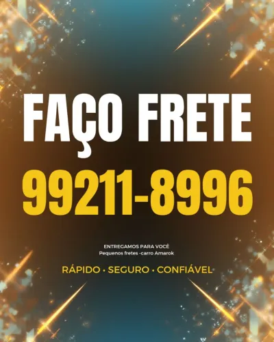 Faço pequenos fretes e mudanças 