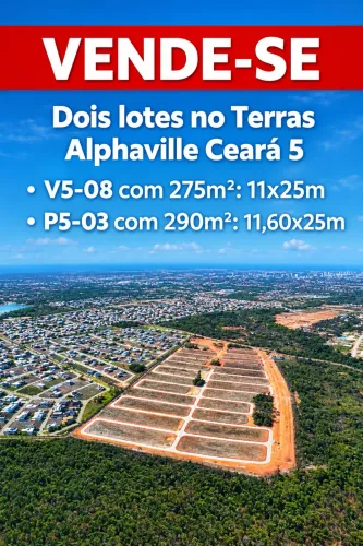 Vende -se lotes no Alphaville Ceará 5 no Eusébio