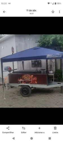 Carretinha modificada para trabalhar com vendas