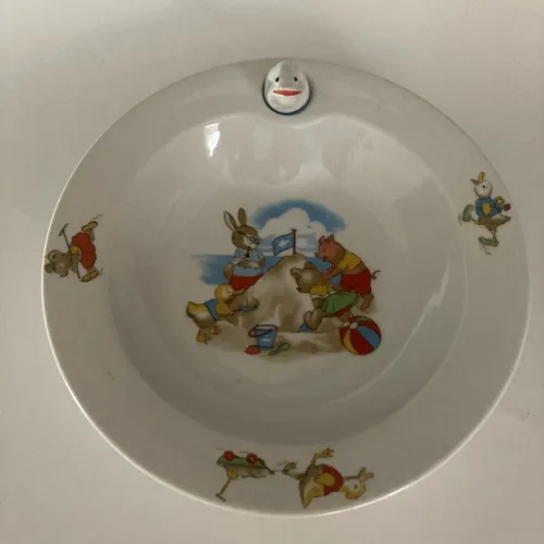 Prato de sopa infantil porcelana
