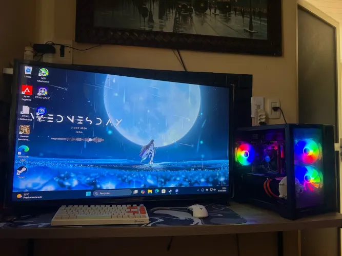 Pc Gamer i7 8700 Tuf Gaming Rx 580 8gb 16gb DDR4 + Monitor/Smartv Samsung 43 Polegadas