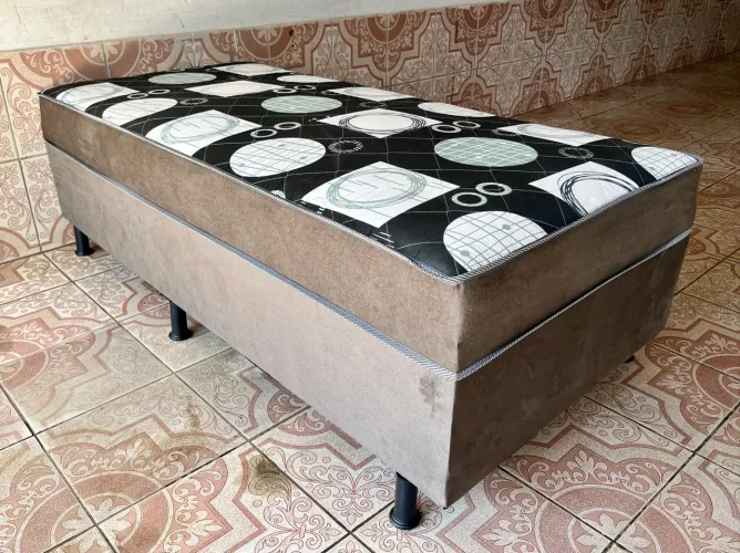 Cama Box Solteiro com Colchão de 20Cm - Conforto + Entrega Rápida