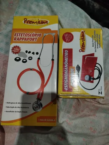 Kit estetoscópio + Esfigmomanômetro Premium