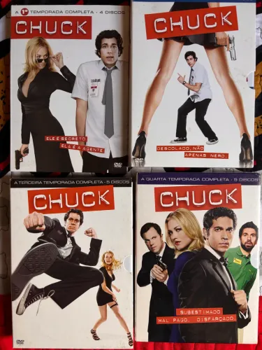 Coleção seriado chuck 1- 4 temporadas.