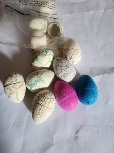 Ovos de brinquedo que chocam na água  dinossauro 