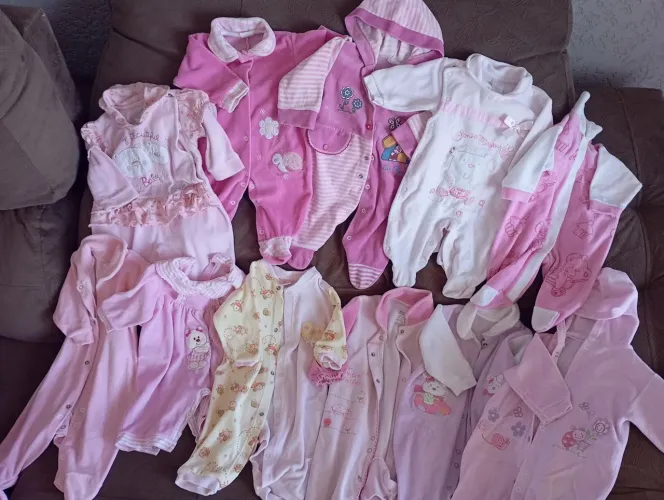 Lote bebê menina 82 peças 