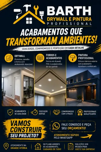 Drywall, PVC e Pintura Profissional - Vitória, Vila Velha, Serra, Cariacica