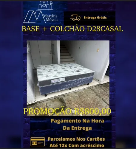 GRANDE PROMOÇÃO BASE CAMA CASAL MAIS COLCHÃO D20 ENTREGA GRATIS