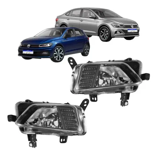 Par Farol Milha Vw Polo Virtus 2018 2019 2020 2021 2022