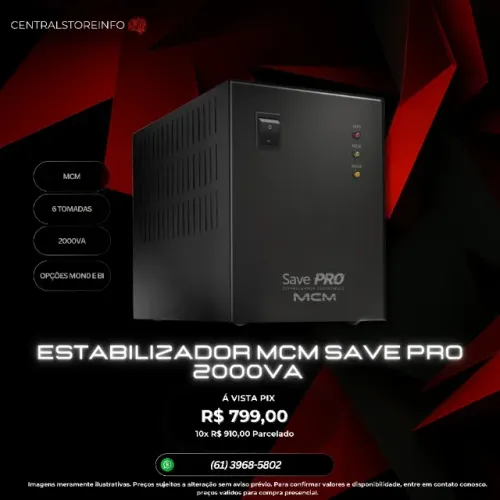 ESTABILIZADOR MCM SAVE PRO 2000VA