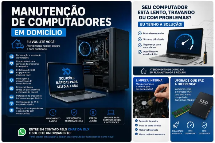 Manutenção de Computadores em Domicílio - Atendimento Rápido!