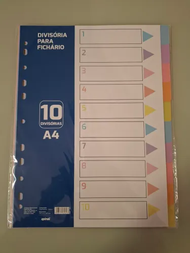 Divisória para fichário A4
