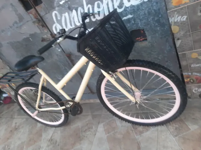 Bike quadro baixo feminina Aro 26 folhas aero pintura e pecas novas