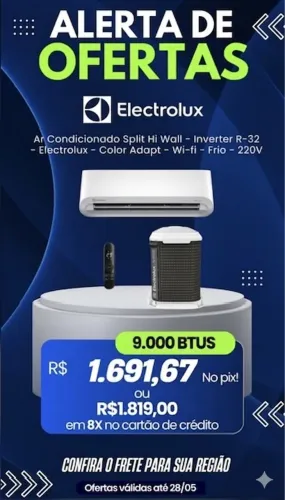 Ar-condicionado electrolux split 