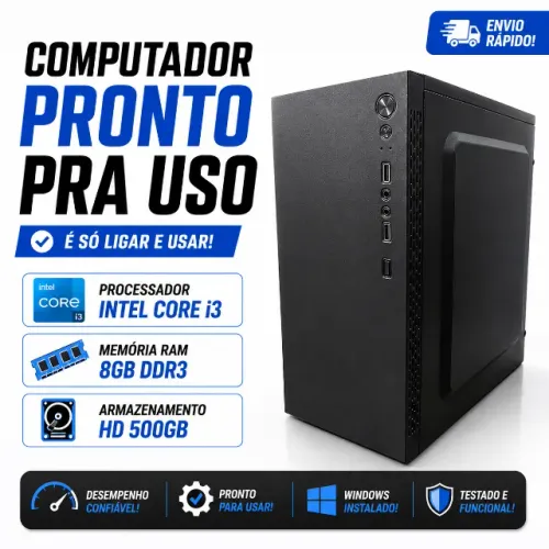 Computador Intel Core i3 hd 500 gb 8gb ram 