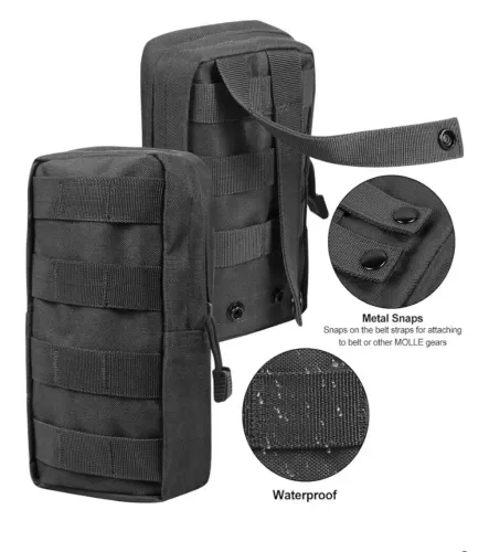 2 Bolsos Tático Modular Preto