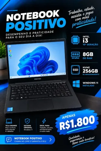 Notebook POSITIVO i3 de 10 Geração.