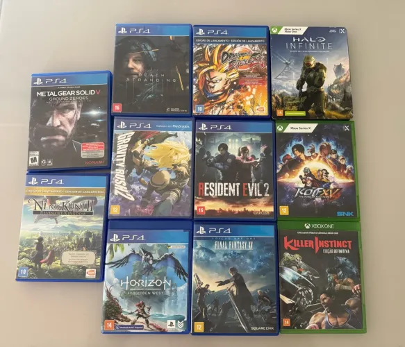 Jogos PS4 e XBOX - Preços na legenda