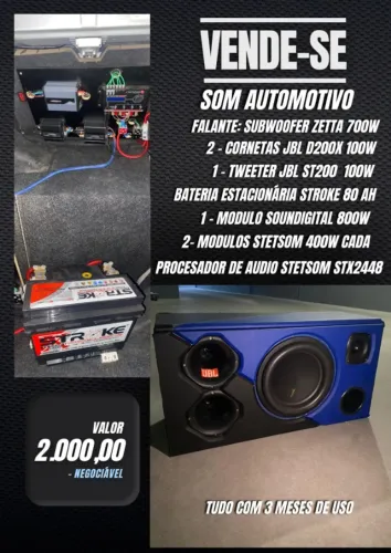 Som automotivo completo