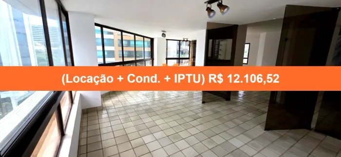 Aluguel de Apartamento de Luxo na Graça, Salvador-BA: 3 Quartos, 3 Suítes, 2 Salas, 5 Banh