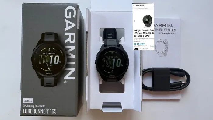 Garmin Forerunner 165 - Impecável - Na caixa - Sem uso 