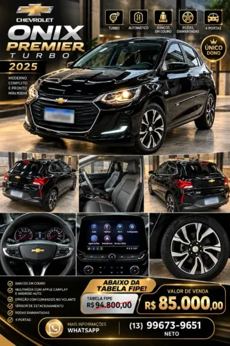 Chevrolet Onix Hatch Premier 1.0 12V TB Flex Aut. 4P 2025