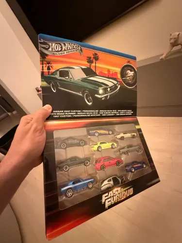 Hot Wheels Silver Series - Fast & Furious 25 Anos - Box com 10 Miniaturas 1/64