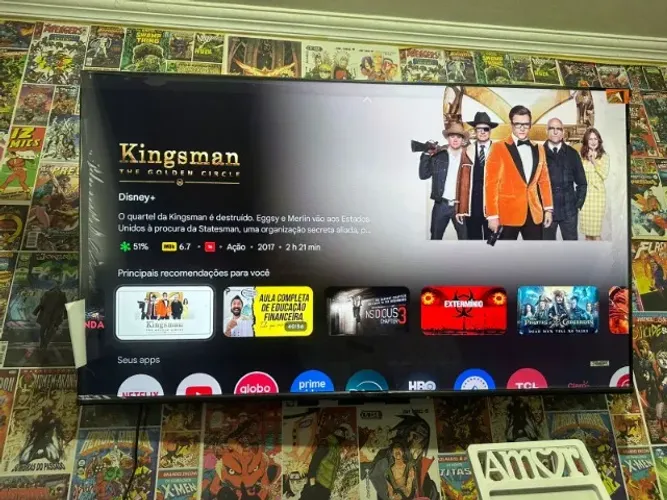 Smart TV 50" TCL 4K UHD QLED Google TV