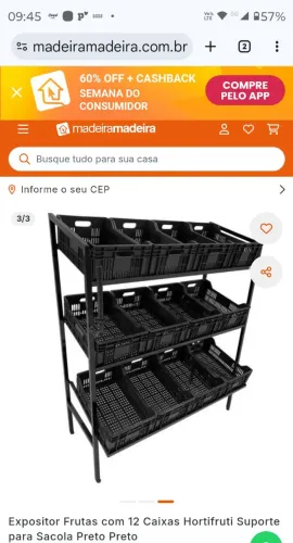 Expositor de frutas e legumes