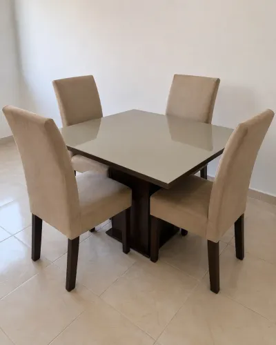 Conjunto Mesa e Cadeiras Talismã New Ônix | Madeira de Eucalipto