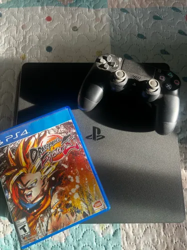 PlayStation 4 slim 1TB + 1 controle + 1 jogo Dragonball Fighter Z