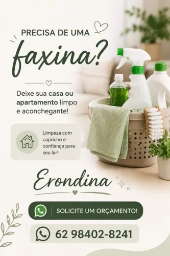 Faxineira no jd novo mundo