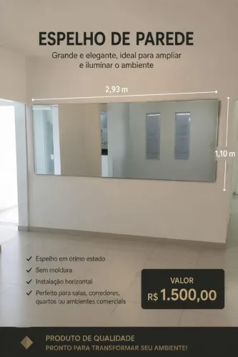 Espelho de parede grande para todos os ambientes