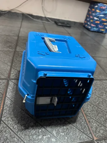 2 Caixas de Transporte Pet nº 1 - Azul e Preta ?