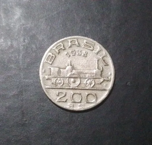 Moeda antiga 200 Réis/o 1938 (Brasil)